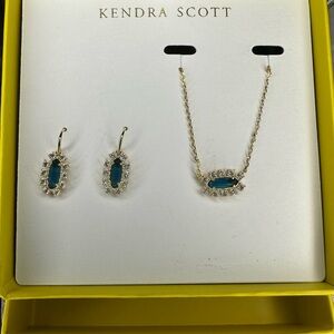 Kendra Scott Blue and Gold Jewelry Set